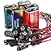 BBTO 20 Pack 9v Battery Clip Connector Holder Long Cable Connection Hard Cover Black Red Holder (I Type)