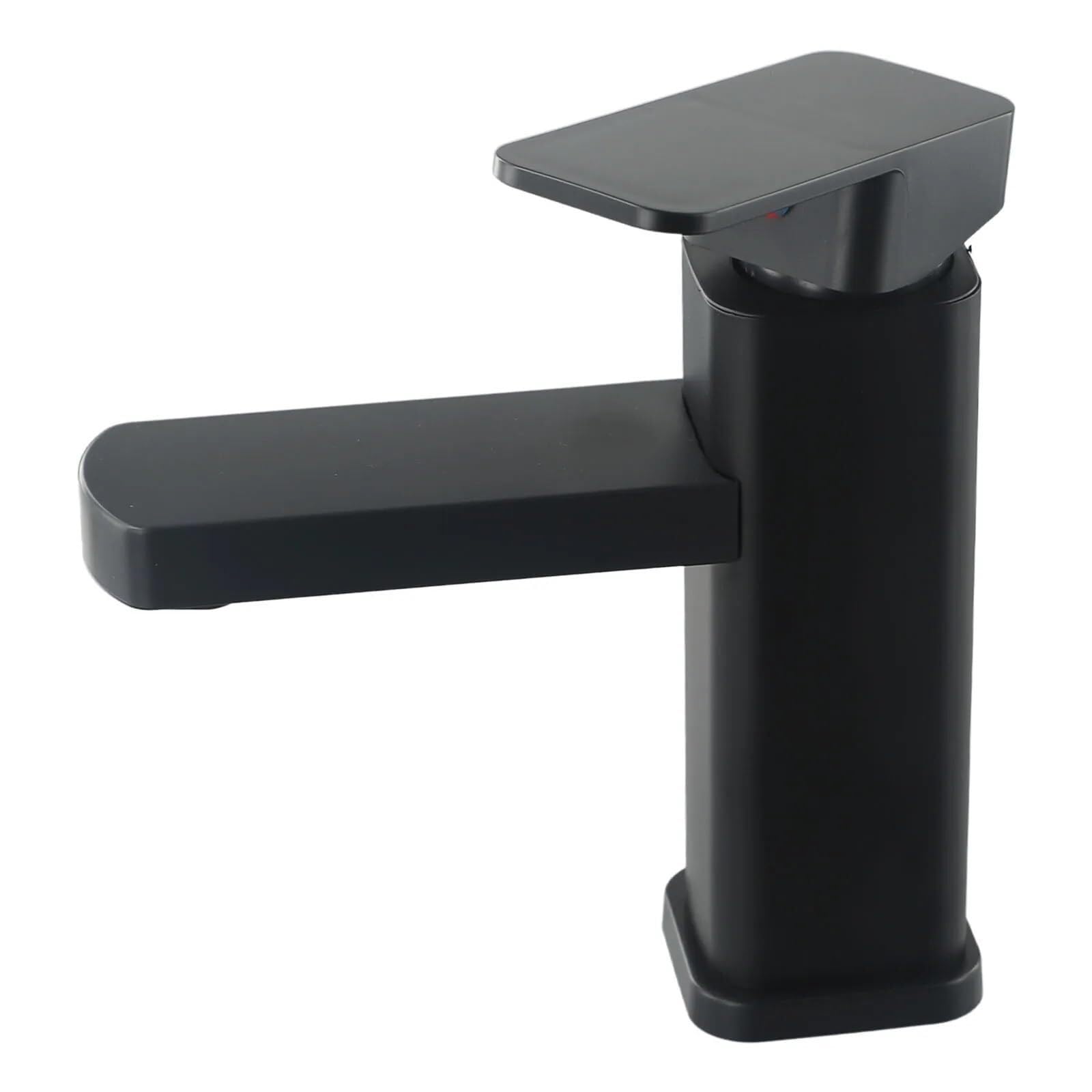 Basin Tap Bathroom Faucet Hot Cold Mixer Tap Deck Mounted Basin Faucets Black Square Washbasin Sink Bathtub for