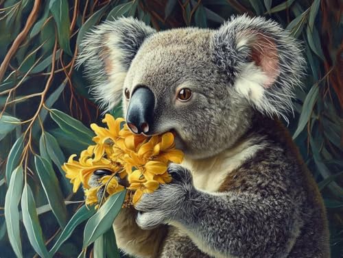 Pintar por Números de Koala 80x60cm DIY Cuadro Acrílico J0-1192