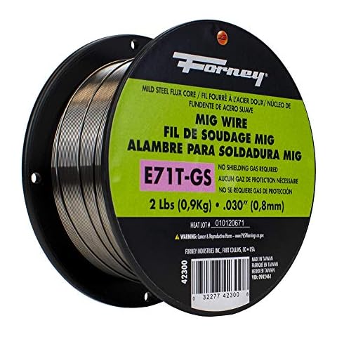 Forney 42300 Flux Core Mig Wire, Mild Steel E71TGS.030-Diameter, 2-Pound Spool, Silver, Pack of 1 Cover