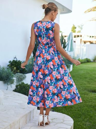 Image of Flessibili Women's Sleeveless Floral Maxi Dress 2026 Sundresses Spring Summer Wedding Guest