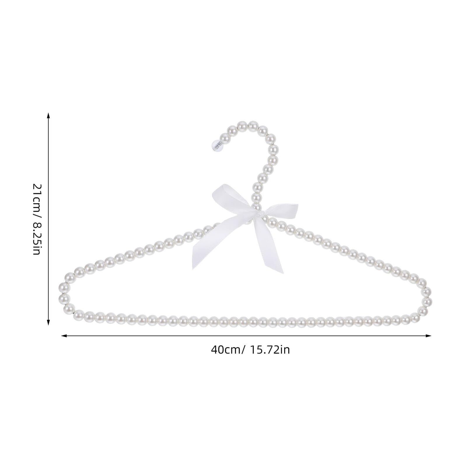 Tofficu Grucce Appendini Anti-deformazione Eleganti e Resistenti in ABS e Ferro Set 3 con Finte e Fiocco per Casa e Armadio e Ragazze