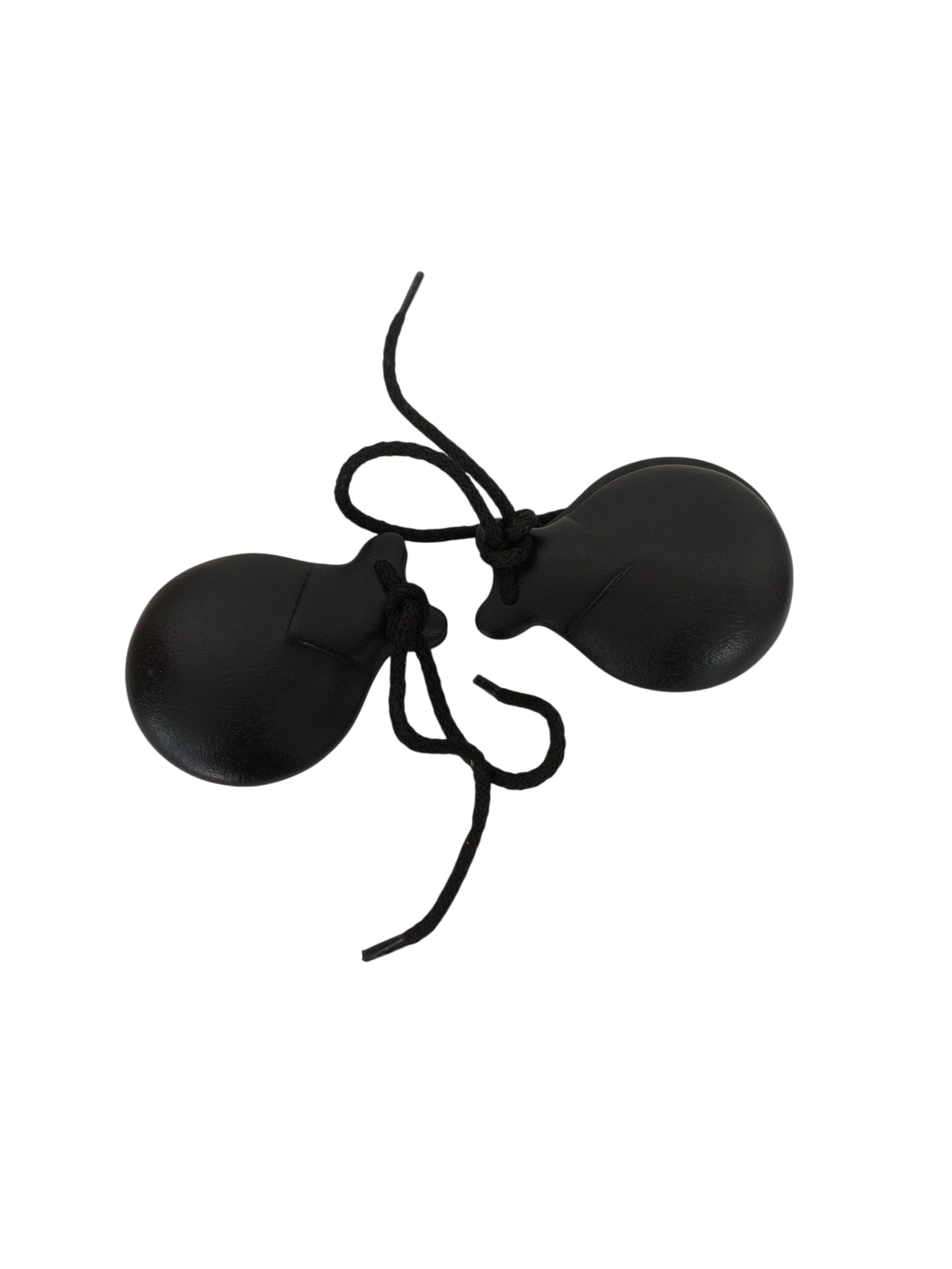Castañuela color negro de Madera caoba oscurecida nº6 Triana-Qbano de percusión para baile flamenco. Hecha en España.