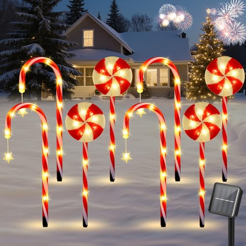 Luxspire Solar Weihnachtsbeleuchtung Außen, 8Pack...