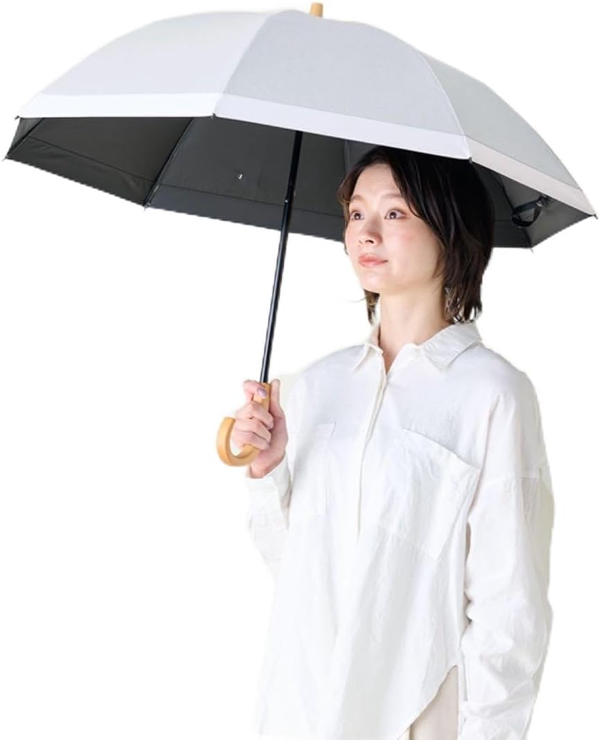 サンバリア100 折りたたみ日傘2段折 コンビmoku グレー 二段