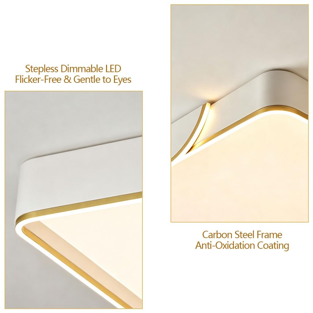 Nowoczesny LED Plafon 50 Cm Bezstopniowe Ściemnianie 3000K–6000K Temp Barwowa Lampa Sufitowa Salonowa Oprawa Sufitowa Skandynawska Do Jadalni Gabinetu Przedpokoju Pokoju Dziecięcego(Round)