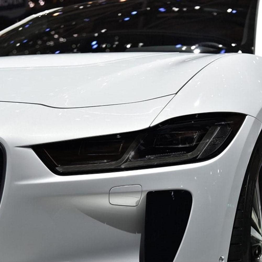 2 Pezzi Auto Faro Tinta Nero Pellicola Protettiva Vinile Protezione Adesivo TPU Trasparente, per Jaguar I Pace 2018-On Accessori