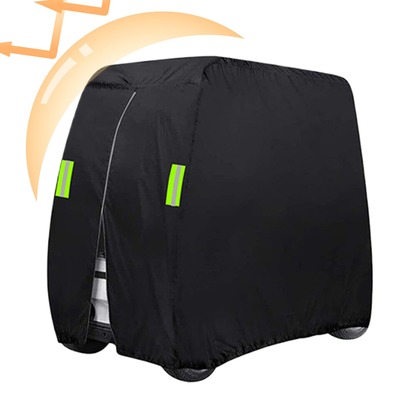 Housse de Protection pour Golfette - Protection Imperméable pour Golf Cart avec Toit Antivents,Bâche Renforcée Portable pour Garage, Pluie et Transport d'Adultes et Passagers