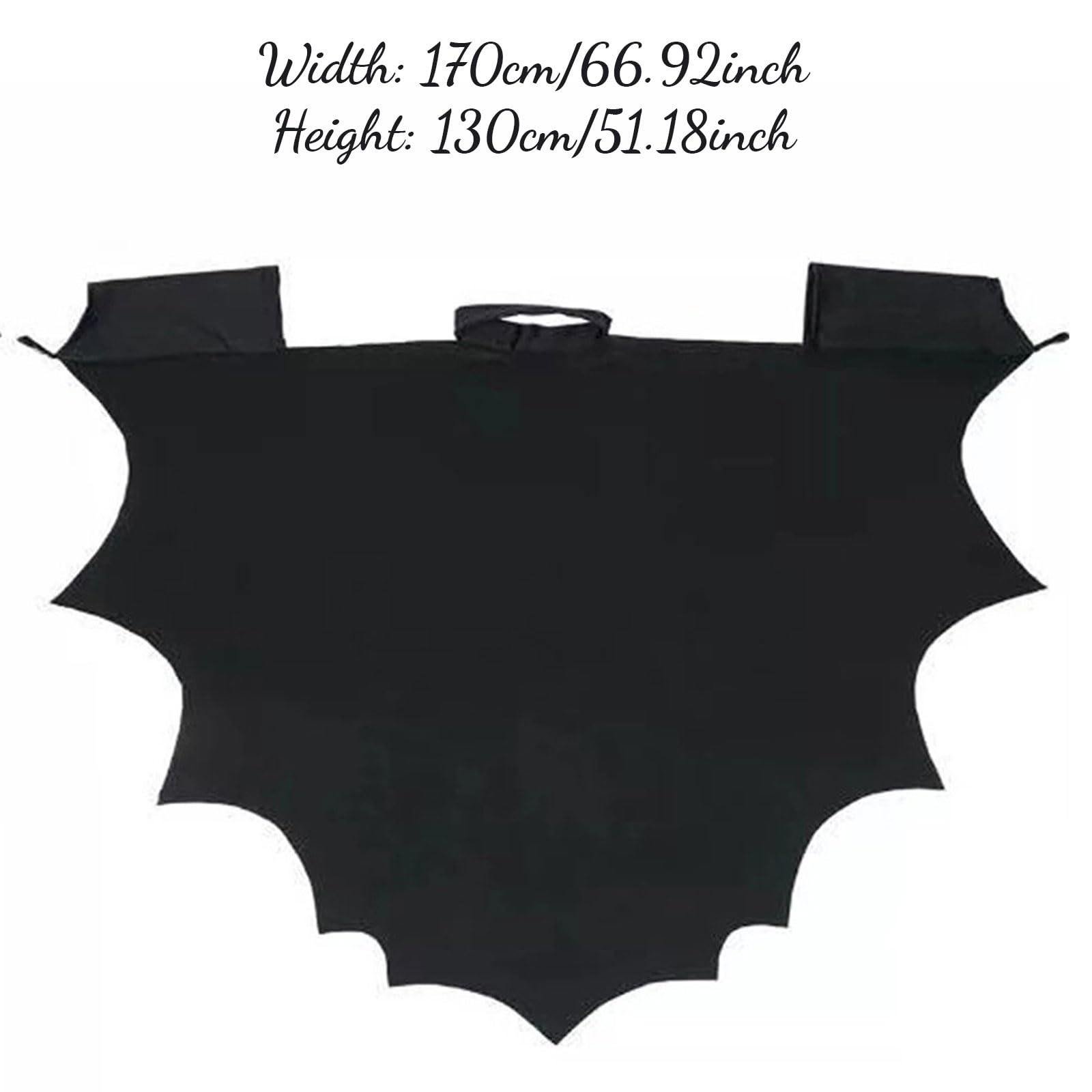 MUNSKT Vampire Bat Wings with Bat Mask, Black Cape for Adults Vampire Costume Halloween Women Men for Carnival Cosplay - Image 2
