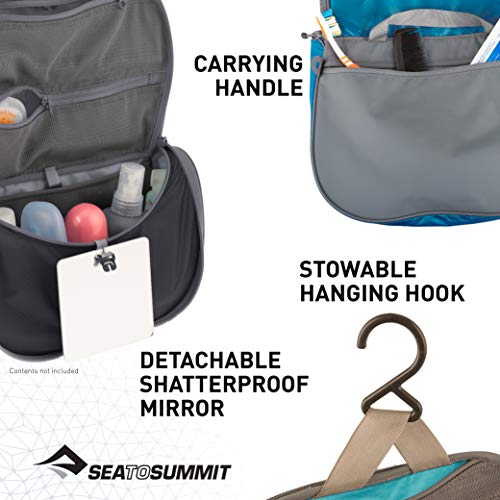 Image of Sea to Summit Large Hanging Toiletry Bag, Travel Organizer for Men and Women, Black
