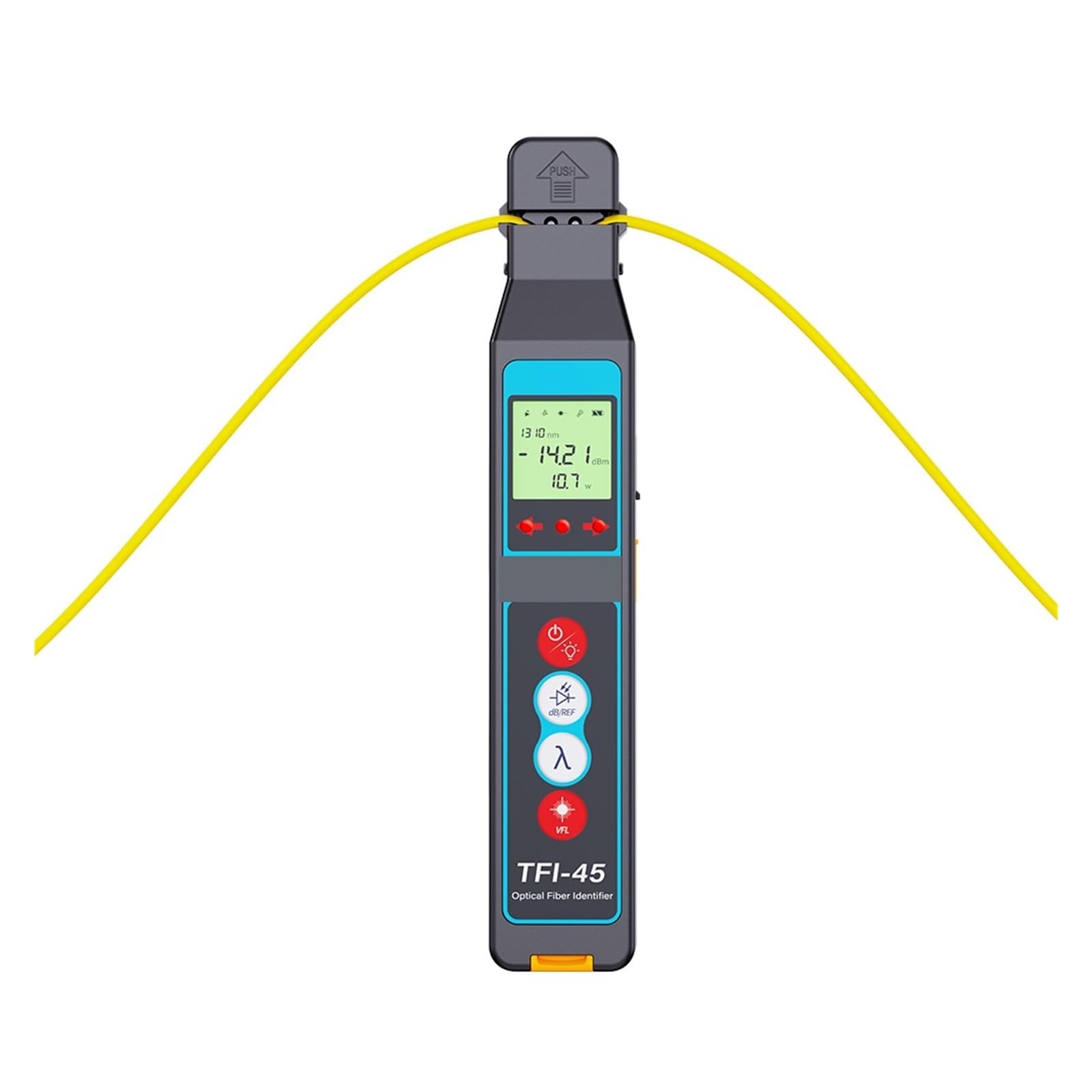 TFI-40 Identificador de fibra óptica + VFL + Luz LED, TFI-45 OFI Detector identificador en, Medidor potencia Inspección del circuito