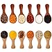 20 Pieces Small Wooden Spoons Mini Condiments Sugar Seasoning Salt Honey Teaspoon Coffee Tea Mustard Ice Cream Wood Spoons