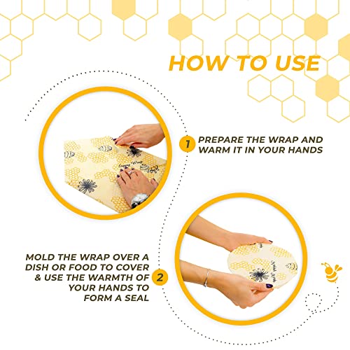 Reusable-Beeswax-Food-Wraps-Set--9-Pcs-Assorted-Sustainable-Beeswax-Wrap-Washable-Wax-Wrapping-Bread-Sandwich-Storage-Wax-Covers-3-Each-for-Small-Medium-and-Large