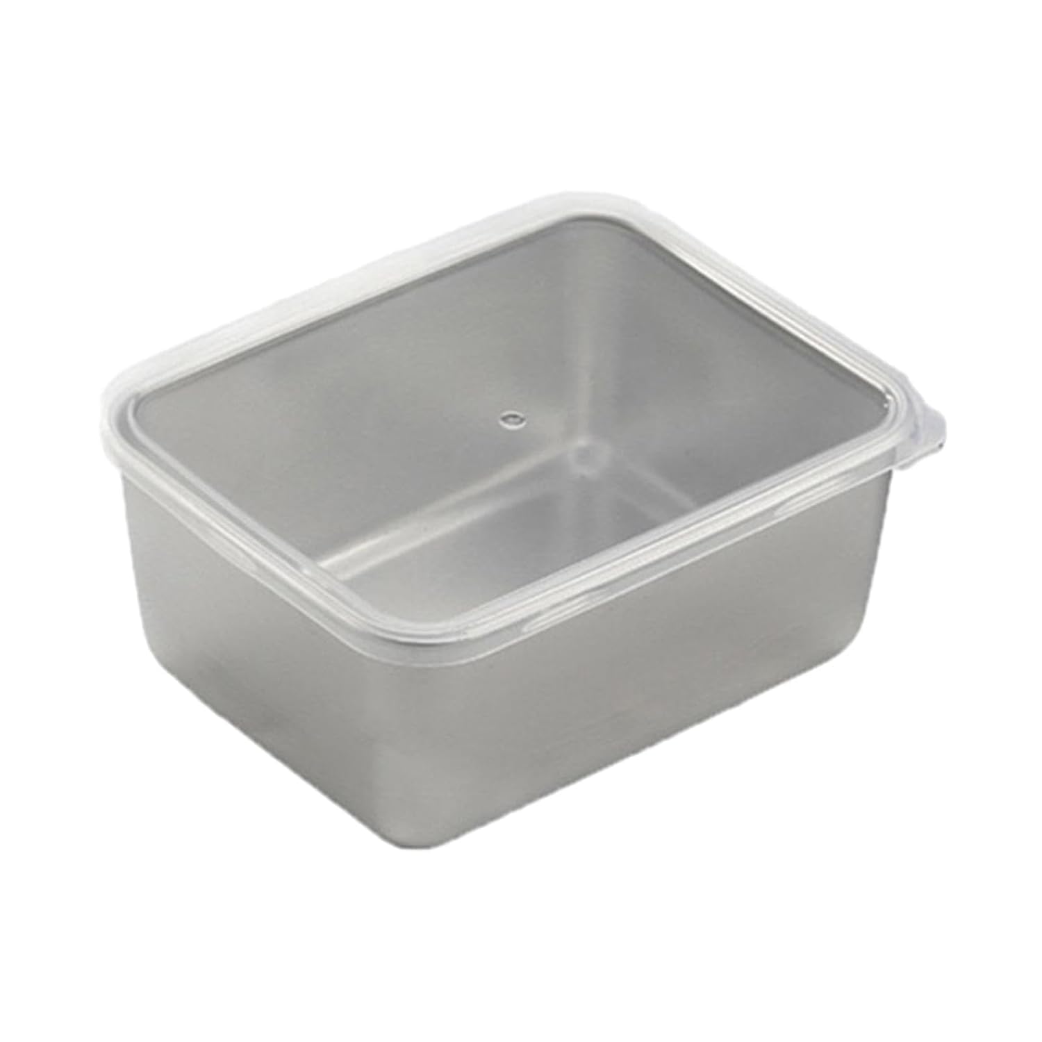 Square Plate with Lid, Stainless Steel Rectangle Food Storage Box Container, Stainless Steel Trays, Microwave Ovens and Ovens Safe Can Be Heated, Easy to Clean(450 ML)-image-48