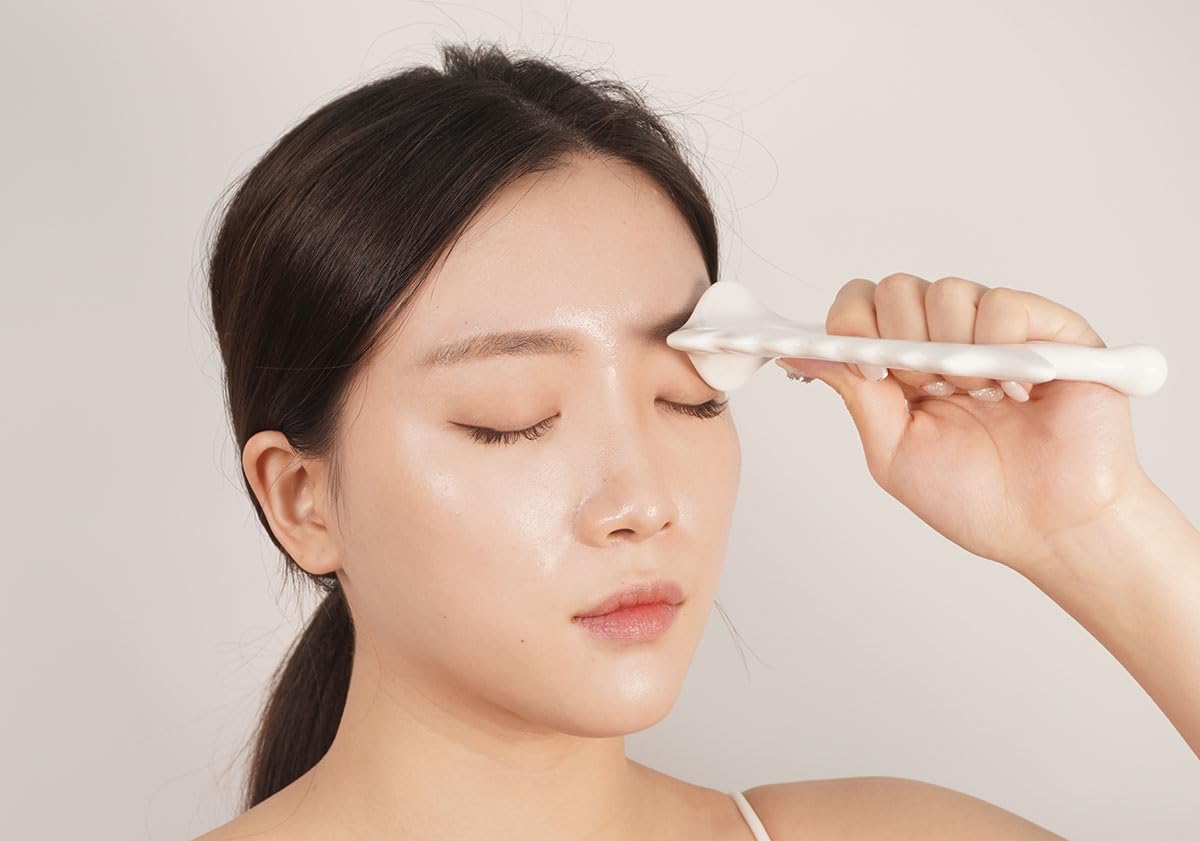 ROYROSA® 로이로사괄사 K-Beauty, 100% Ceramic Guasha, Facial and Body Acupuncture Therapy, Reduce Fine Lines and Wrinkles, Made in South Korea (Royrosa Guasha)