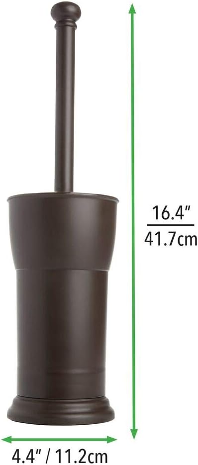 Suреr Brаndѕ mDesign Compact Freestanding Plastic Toilet Bowl Brush and Holder for Bathroom Storage and Organization - Space Saving, Sturdy, Deep Cleaning, Covered Brush - Espresso Brown Bеѕt Quаlіtу 🔥 mDesign Compact Freestanding Plastic Toilet Bowl Brush and Holder for Bathroom Storage and Organization - Space Saving, Sturdy, Deep Cleaning, Covered Brush - Espresso Brown