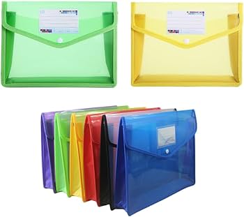 Amazon | GYWHOOFT 6個 B4ファイルケース、セット ファイル袋 ボタン式