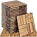 tectake® Set 20x Baldosas Jardín Exterior con 12 Tablones Madera de Acacia, 31 x 31 cm, Resistente a Intemperie, con Base de Rejilla y Drenaje, Montaje Sistema Clic, Área 1,922 m2