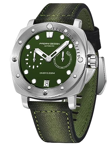 Pagani Design Watches for Men Automatic Mechanical Watch, 200M Waterproof Sapphire Glass Wristwatch, Men’s Sports Casual Watch with Nylon Strap, Green, sports (B0CGWS5387) Amazon Price History, Amazon Price Tracker