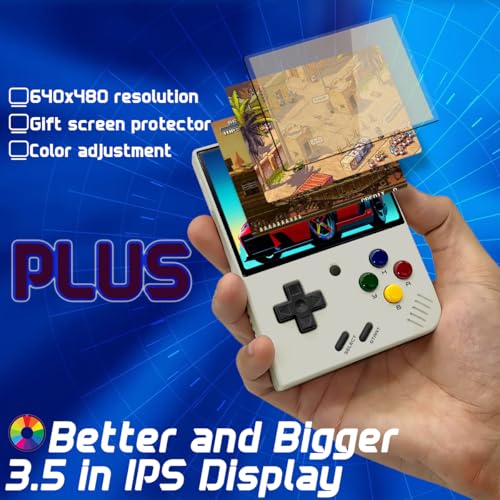 Image of Miyoo Mini Plus OnionOS Handheld Game Console 3.5 inch 640*480 Screen 3000mAh Miyoo-Mini+ with Portable Case White