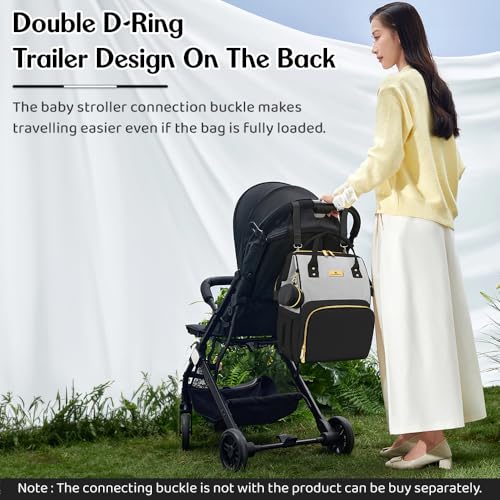 Image of StarAndDaisy Diaper Bag for Mothers for Travel /Maternity Bag with 16 Multi-Purpose Pockets with Quick Access Diaper & Mobile Pocket /Diaper Bag for Baby