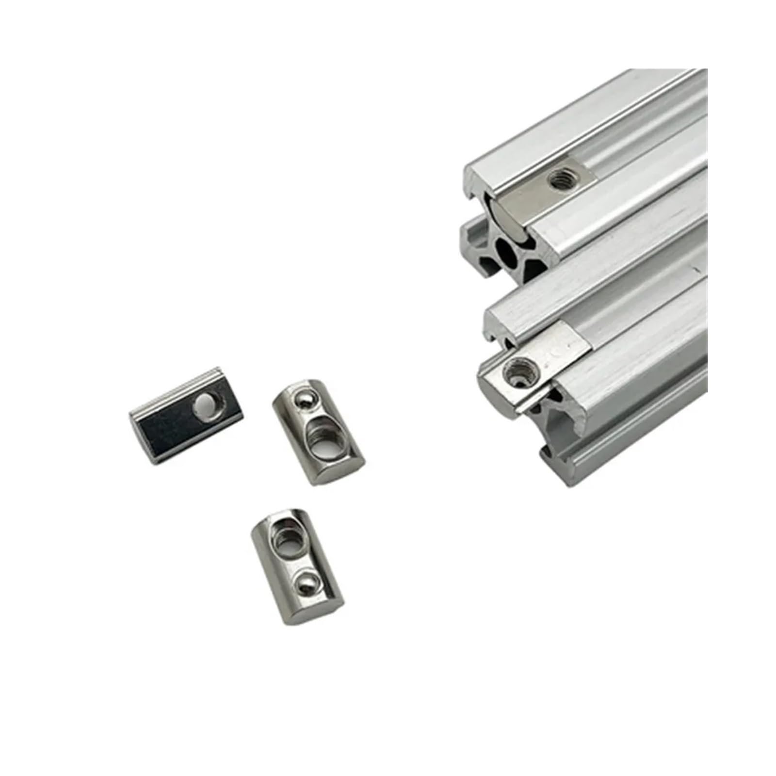 T-Muttern Gleitschlitz-T-Muttern, T-Slide Elastische Kugelmutter M3-M8 2020 3030 Serie Aluminiumprofil Packung mit 20/50 Stück(30-M6 20pcs)