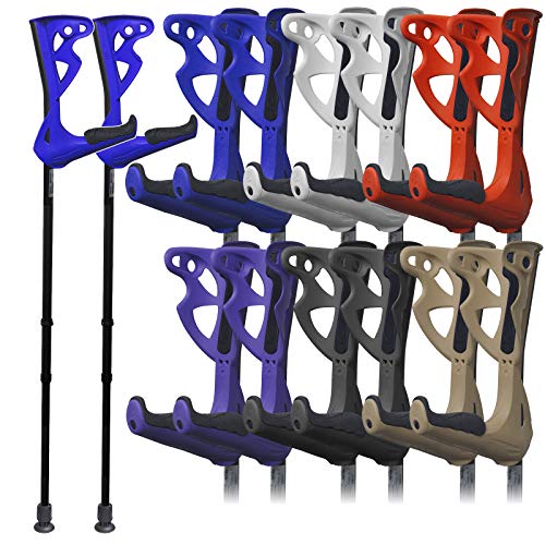 FDI - Muletas de codo ligeras, ajustables, resistentes, 2 unidades