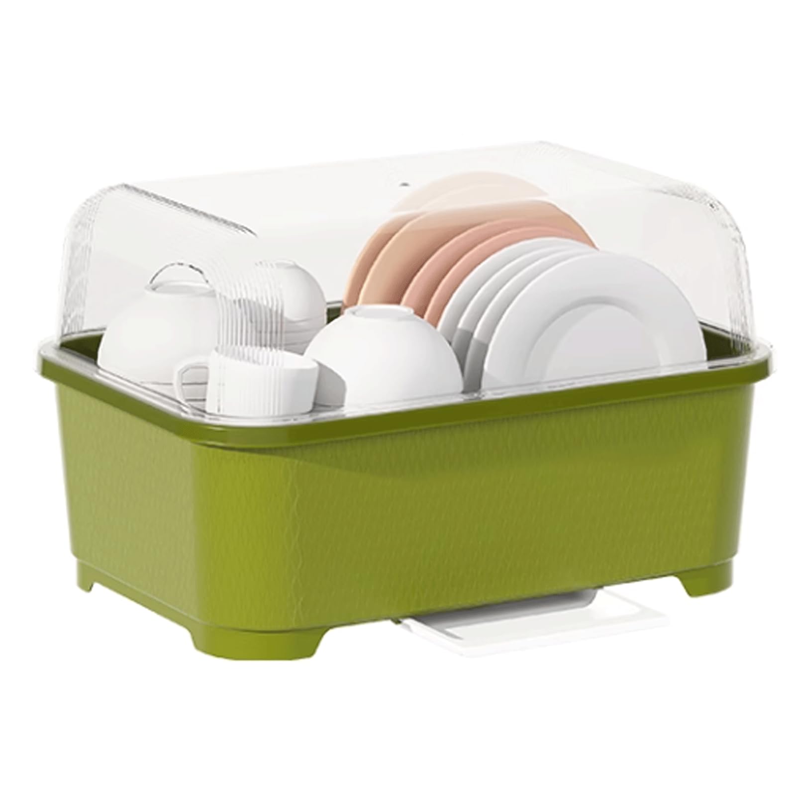 esmen Dish Drainer Dish Drainers Drain Board Caddy Multipurpose Organizer with Lid Compact Dish Drainer for Counter or