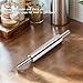 REDANT 17-Inch 18/8 Stainless Steel Rolling Pin - Metal Dough Roller for Baking, Pizza, Chapati & Cookies - Non-Slip Handles, Dishwasher Safe