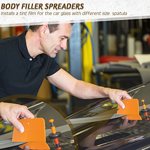 Image of Frienda 120 Pcs Body Filler Spreaders Plastic Tools for Automotive Applying Putties Glazes Caulks and Paint (3.5 x 2.6 x 3.9 in)