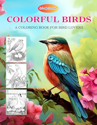 Colorful Birds: A Coloring Book for Bird Lovers | Adult Coloring Book | Premium Edition | The Color Me Coconut Collection image 2