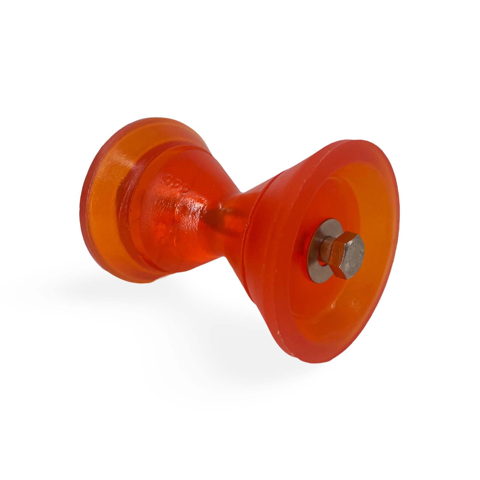 Sturdy Built 3 inch Stoltz Orange Boat Trailer Winch Post Bow Roller with Low Profile End Bells