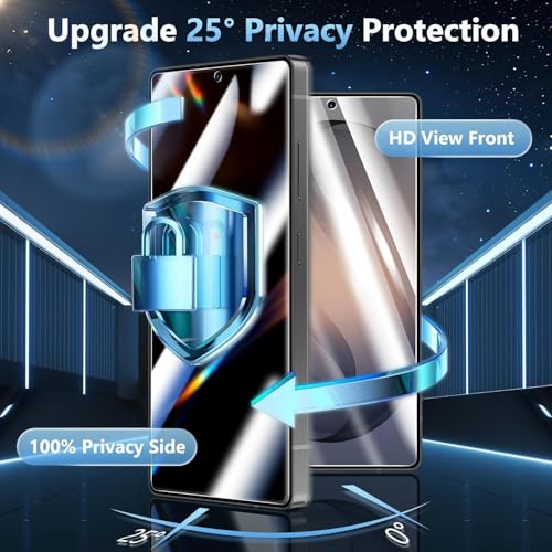Image of MACLEN 100% Fingerprint Unlock Support Privacy Tempered Glass for Samsung Galaxy S24 Ultra 5G Anti-Spy, Anti-Glare Screen Protector, Full Coverage, 9H Hardness With Installation Kit