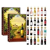 Calendario dell'Avvento del Vino 2025, Calendario dell'Avvento degli Alcolici, Calendari dell'Avvento per gli Amanti del Vino, Calendari del Conto alla Rovescia di 24 Giorni di Natale (2 pcs)