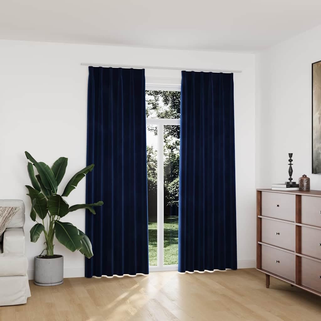 Tende Velluto Oscuranti 2 Pezzi 140x225cm