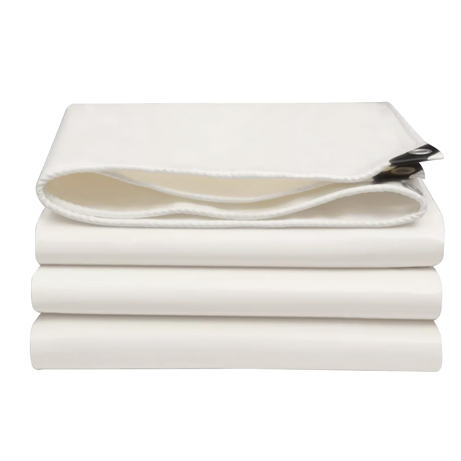 Telo di Copertura Impermeabile per carichi Pesanti 3mx4m 3mx6m con Occhielli rinforzati, Tenda Multiuso con Telo di Fondo Pieghevole Bianco per Uso Esterno (Size : 4x5m)