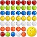 KOFULL 50 Pack Colored Golf Practice Ball, 40mm Hollow Sports Golf Training Balls Plastic Airflow Good for Your Pets(Multicolor)