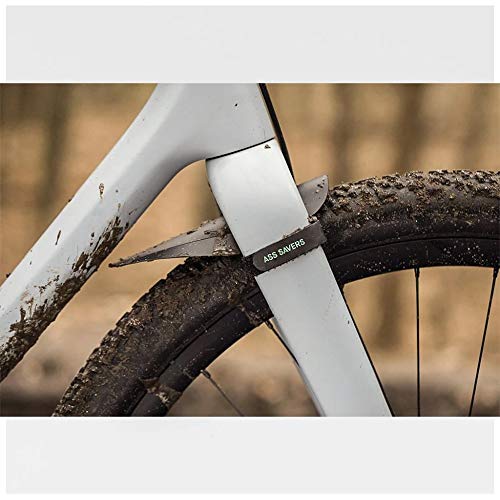 Ass Savers Mudder Mini - Black, Bicycle Mudguard For Face & Headset Protection, Easy & Secure Fit With Anti-Slip Straps, Fits All Cross & Gravel Forks, For Tire Widths 32-55Mm, Small & Lightweight #TOP3