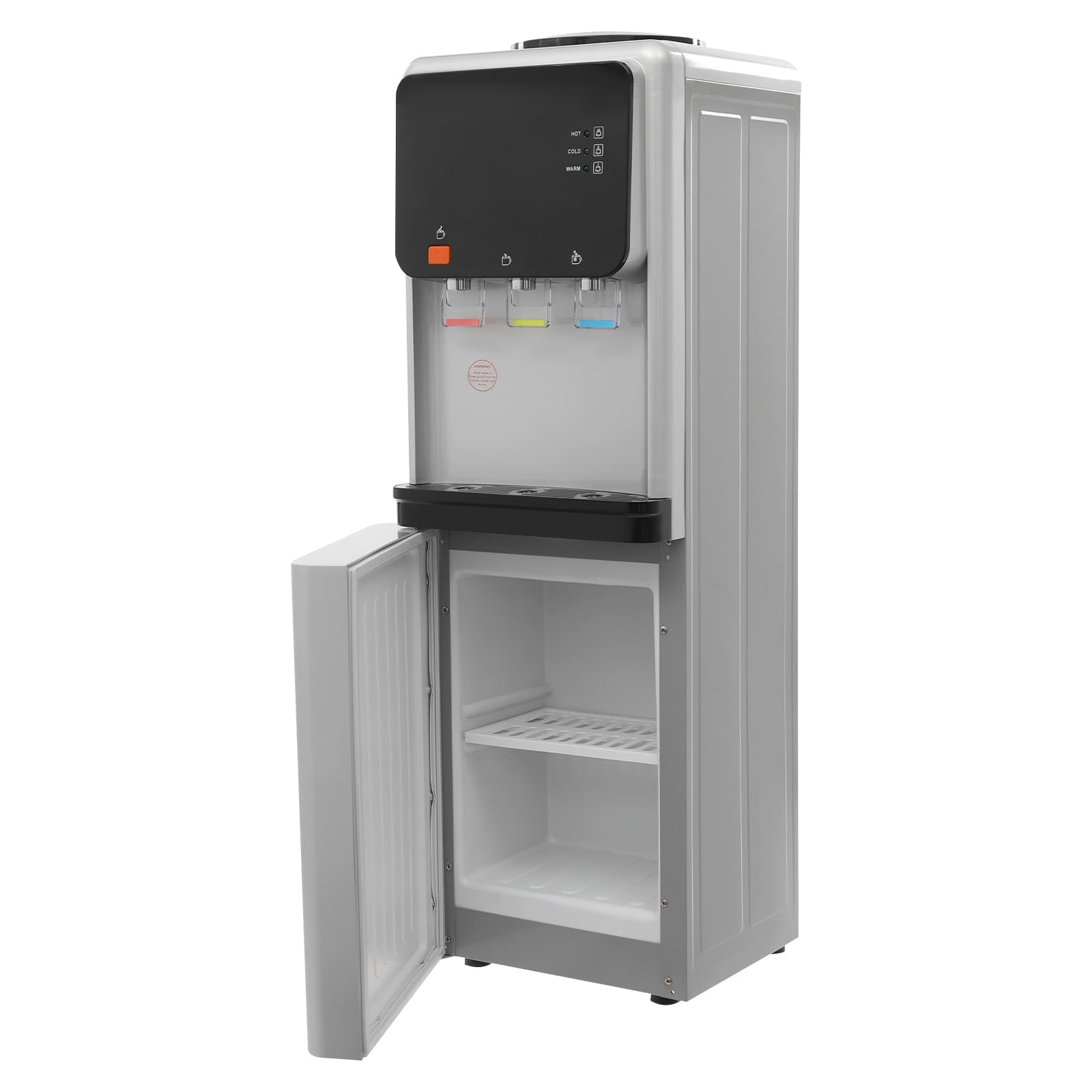 Kalt-/Warmwasserspender auf Fuß, kommerzieller Trinkbrunnen, 3 Temperaturen, kompatibel mit 19 l Wasserflaschen, ideal für Haus, Büro, Hotel