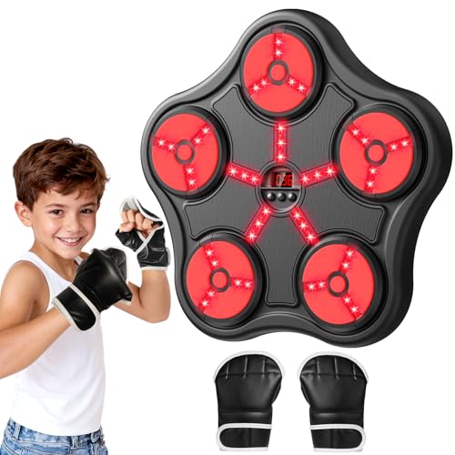 Scvcid Cool Boxing Machine Toys for Kids Aged 5-12, Wall-Mounted Smart Bluetooth Punching Bag...