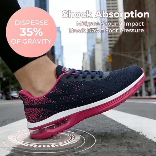 Image of Womens Slip On Tennis Sneakers Walking Running Shoes Easy to Wear