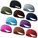 DASUTA Set of 10 Women's Yoga Sport Athletic Workout Headband for Running Sports Travel Fitness Elastic Wicking Non Slip Lightweight Multi Style Bandana Headbands Headscarf fits All Men & Women