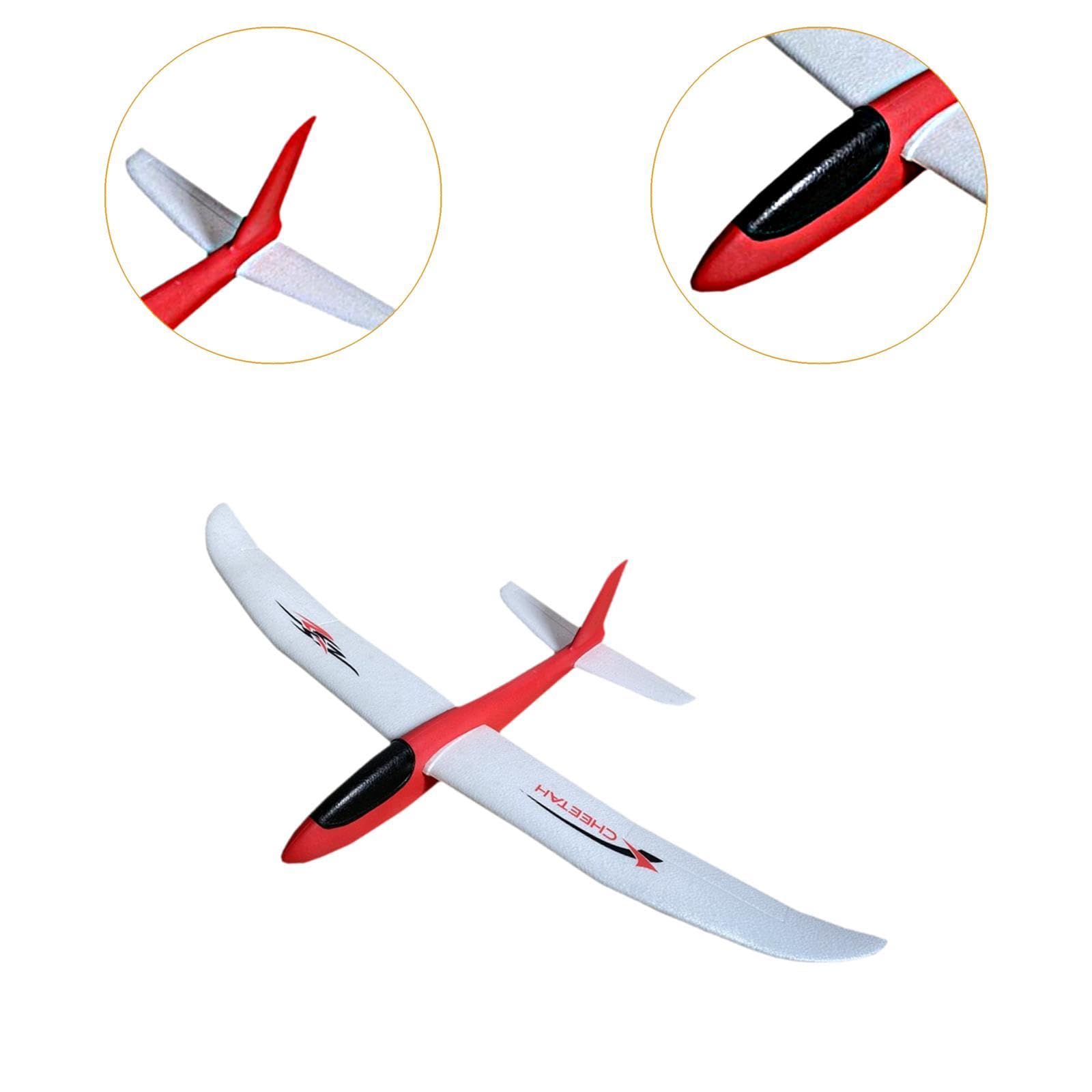 Avión de Juguete Planeador de Espuma Lanzamiento Manual Gran Aerodinámica Flexibilidad Juego Infantil Apto para Fiestas Cumpleaños Viajes Exterior, Rojo