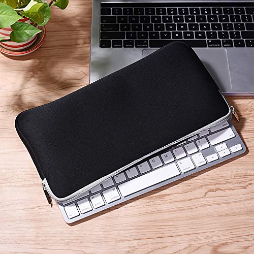 Case Star® Black Color Quality Neoprene Keyboard Sleeve Case Bag With Zipper For Apple Bluetooth Wireless Keyboard Mc184Ll/B #TOP3