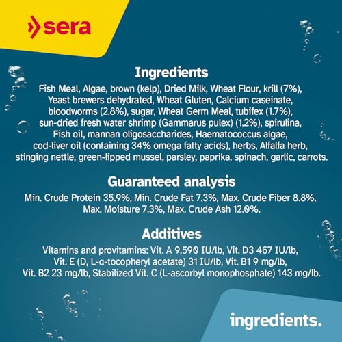 Sera O-Nip Nature 24 Tabs 0.6 oz | Complete Feed for All Ornamental Fish | Adhesive Tablets Stick to The Aquarium Glass | High Protein | No Dyes & Preservatives | with Bloodworms, Krill & Tubifex - Thumbnail 5