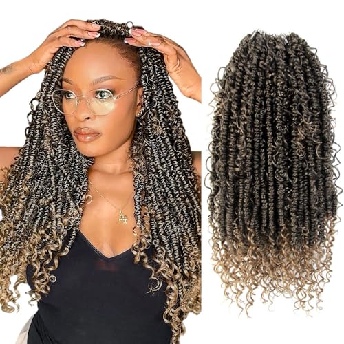 LOCSBYHAND Boho Crochet Passion Twist Hair Pre looped 18 Inch 8 Packs, T27