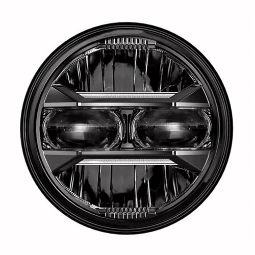 �w�b�h���C�g�A�Z���u�� ���j�o�[�T�� 5.75 "���E���h LED �I�[�g�o�C�w�b�h���C�g DRL �ɓK������ VRSCD VRSCDX XL �ɓK������ �_�C�i FXSTD FXST(Black)