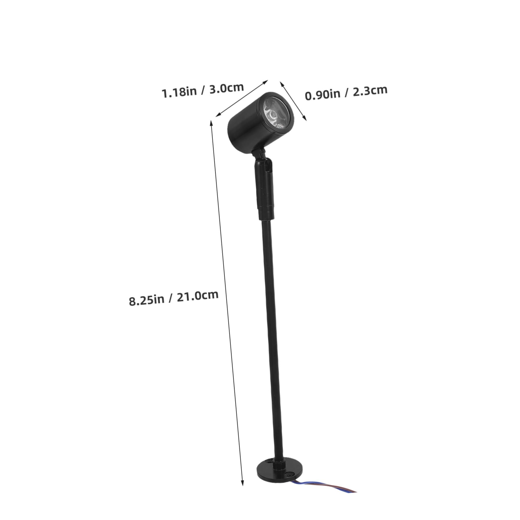 Housoutil Mini LED Spotlight for Jewelry Showcase Adjustable Rod Natural White Light Compact Design for Cabinets and Display Cases Enhances Sparkle and Details