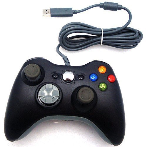 Colour-Store Black Color Game Controller Gamepad USB Wired Shoulders Buttons Improved Ergonomic Design Joypad Gamepad Controller For Microsoft Xbox & PC Windows 7