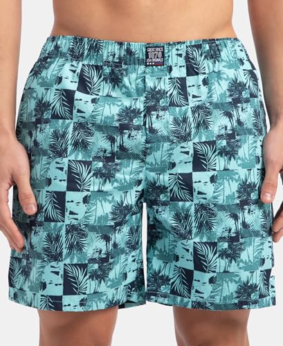 Image of Jockey US57 Men Super Combed Mercerized Cotton Woven Printed Boxer Shorts with Side Pockets (Prints May Vary)